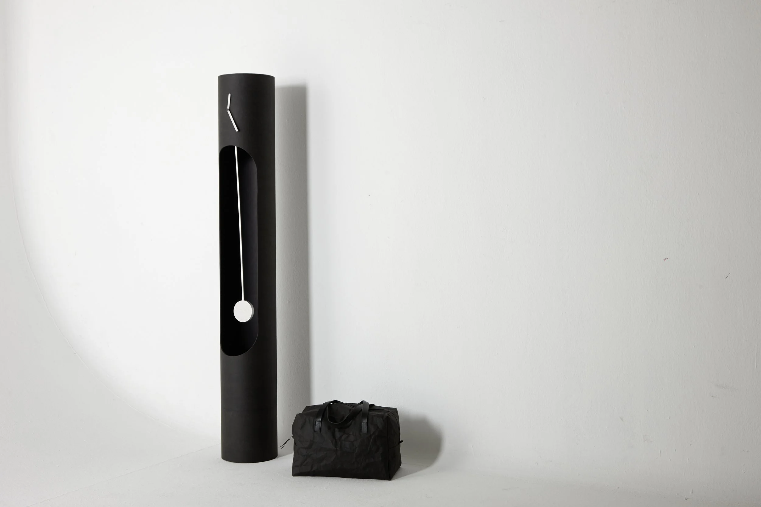 Column Clock - Tall Standing Paper Pendulum Clock