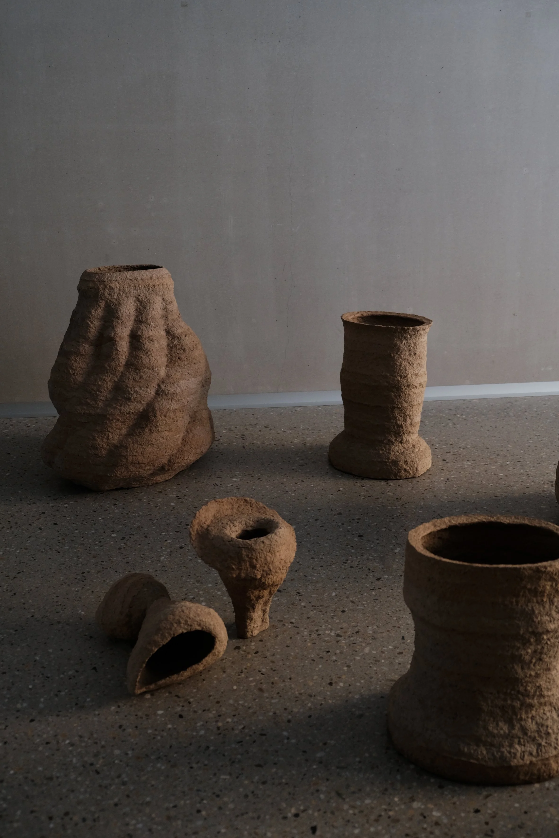 ADOBE large no.1 - Undulating Paper Pulp Sculpture