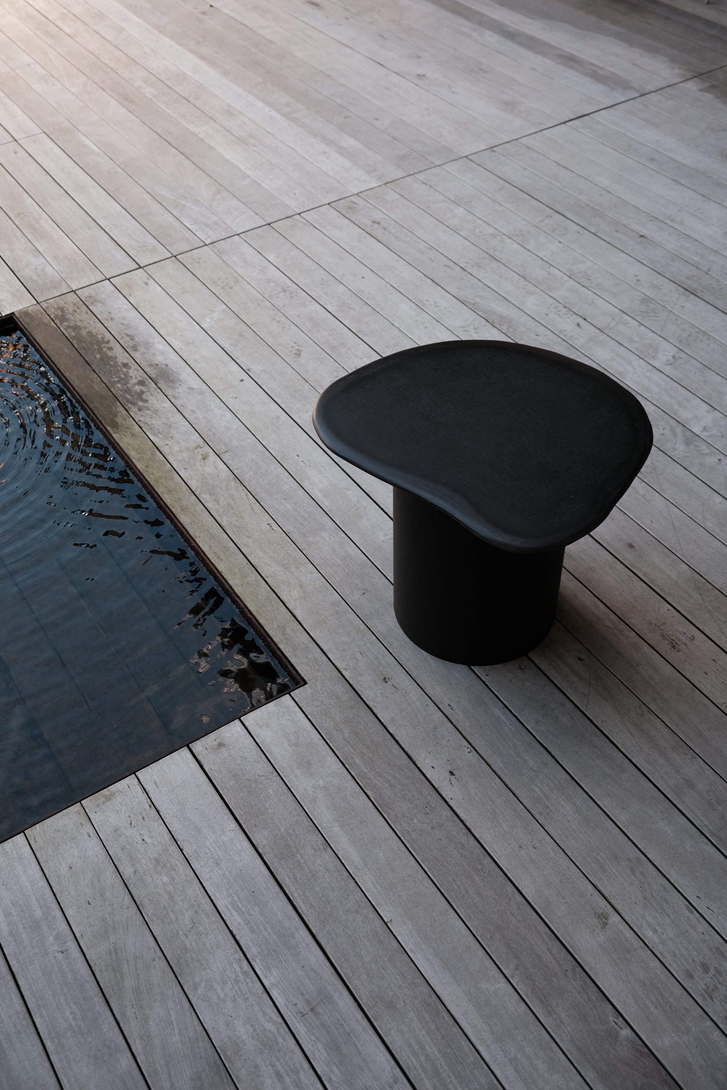 SLATE Handmade Paper Sculptural Side Table