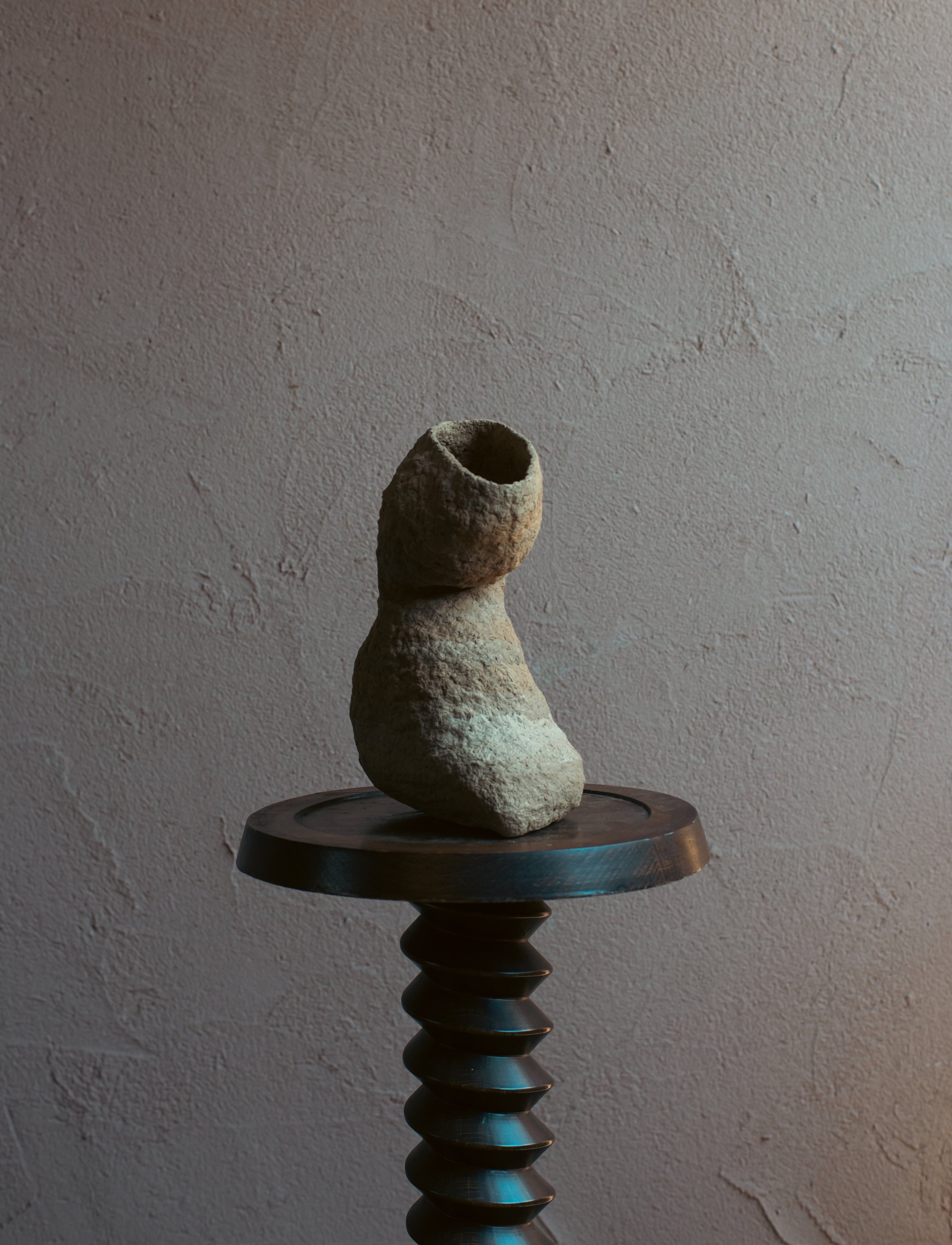 ADOBE small no.3 - Cave Opening Paper Pulp Sculpture