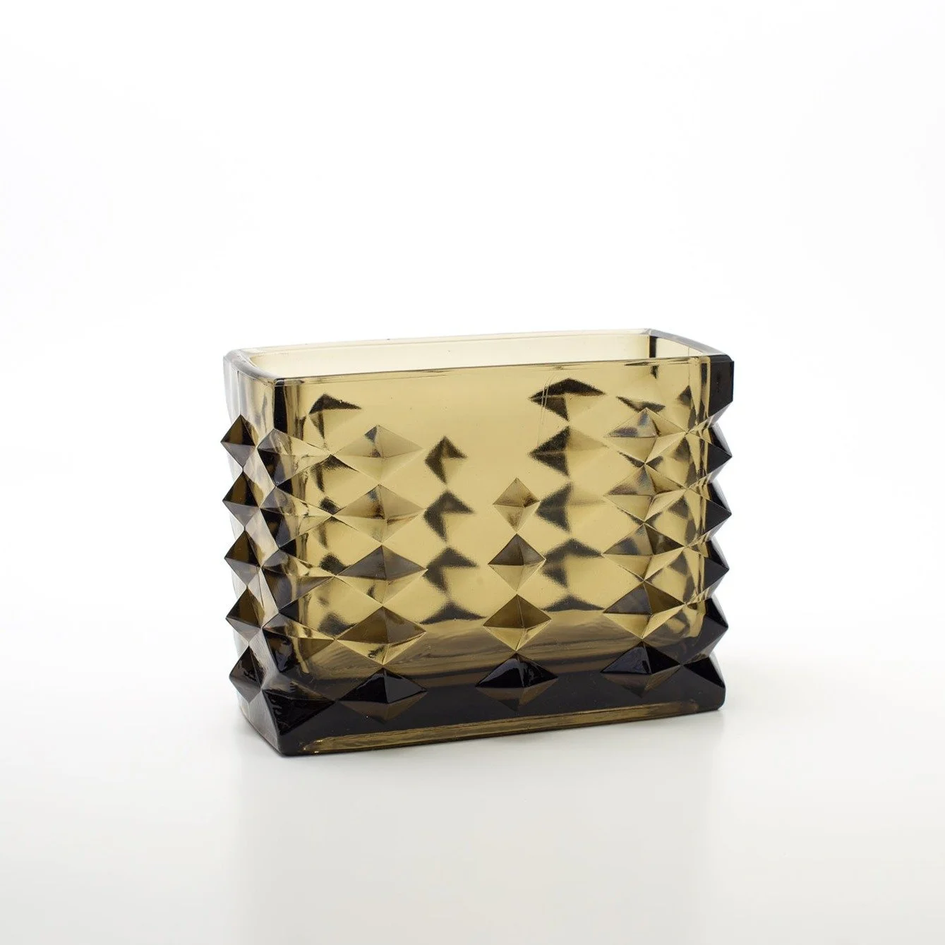 Rhombus Pattern Glass Vase (ロンバス パターン ガラス ベース)