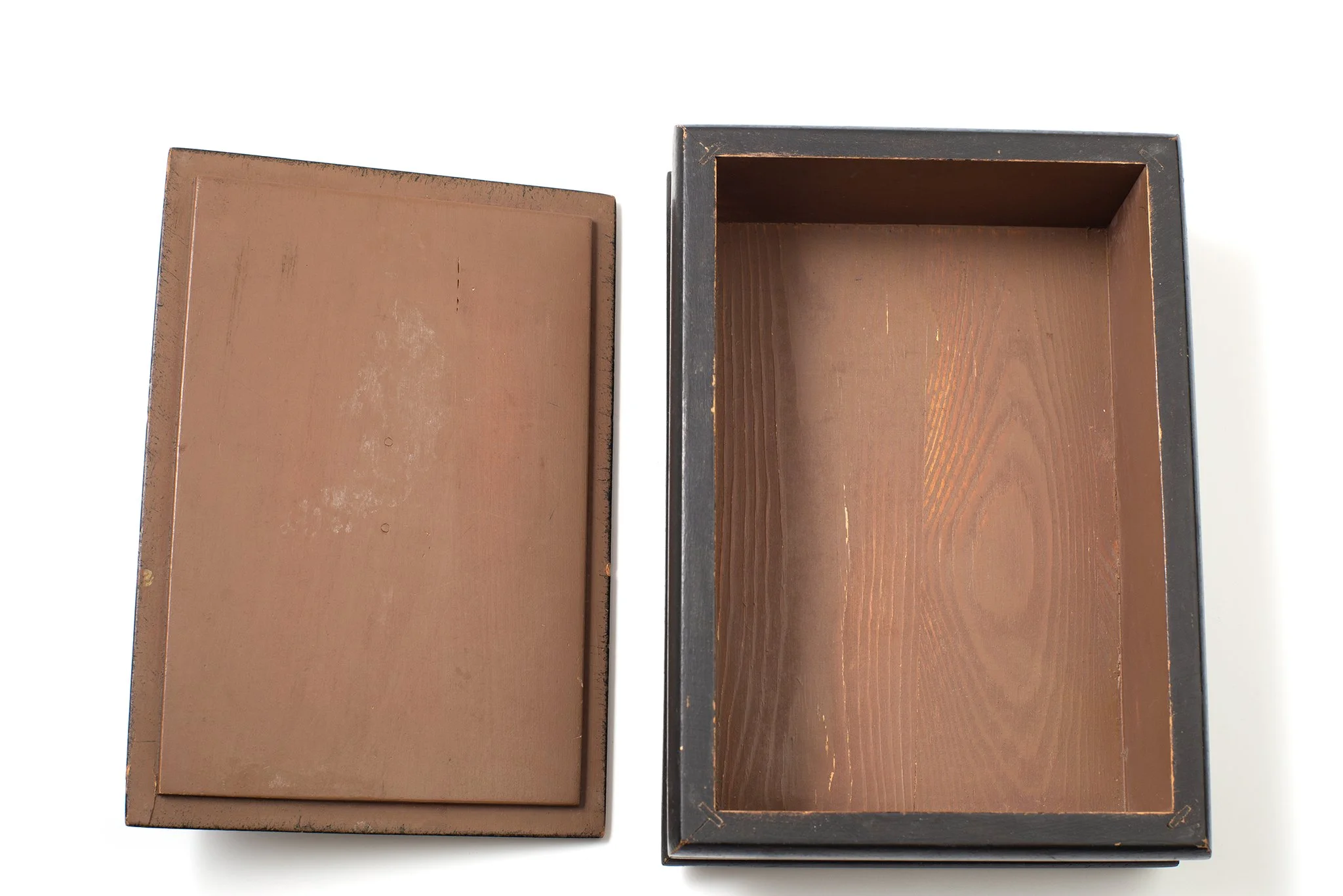 Hand-Painted Heart Pattern Wooden Box (ハンドペイント ハートパターン ウッドボックス)