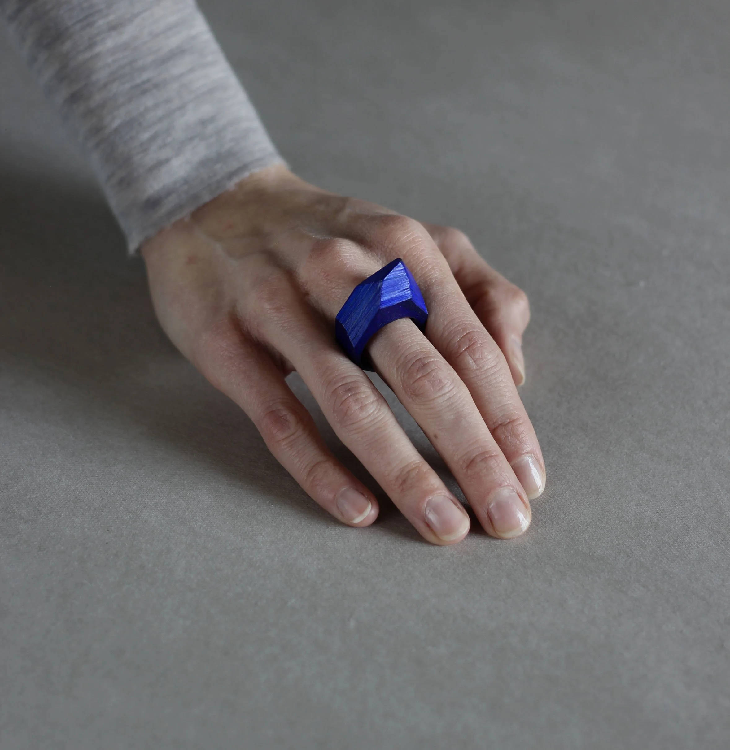 KRISTL Ring - Geometric Wearable Art (Handmade Paper Sculpture)