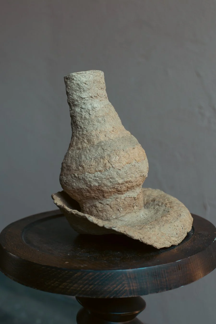 ADOBE small no.2 - Minimal Organic Paper Pulp Sculpture