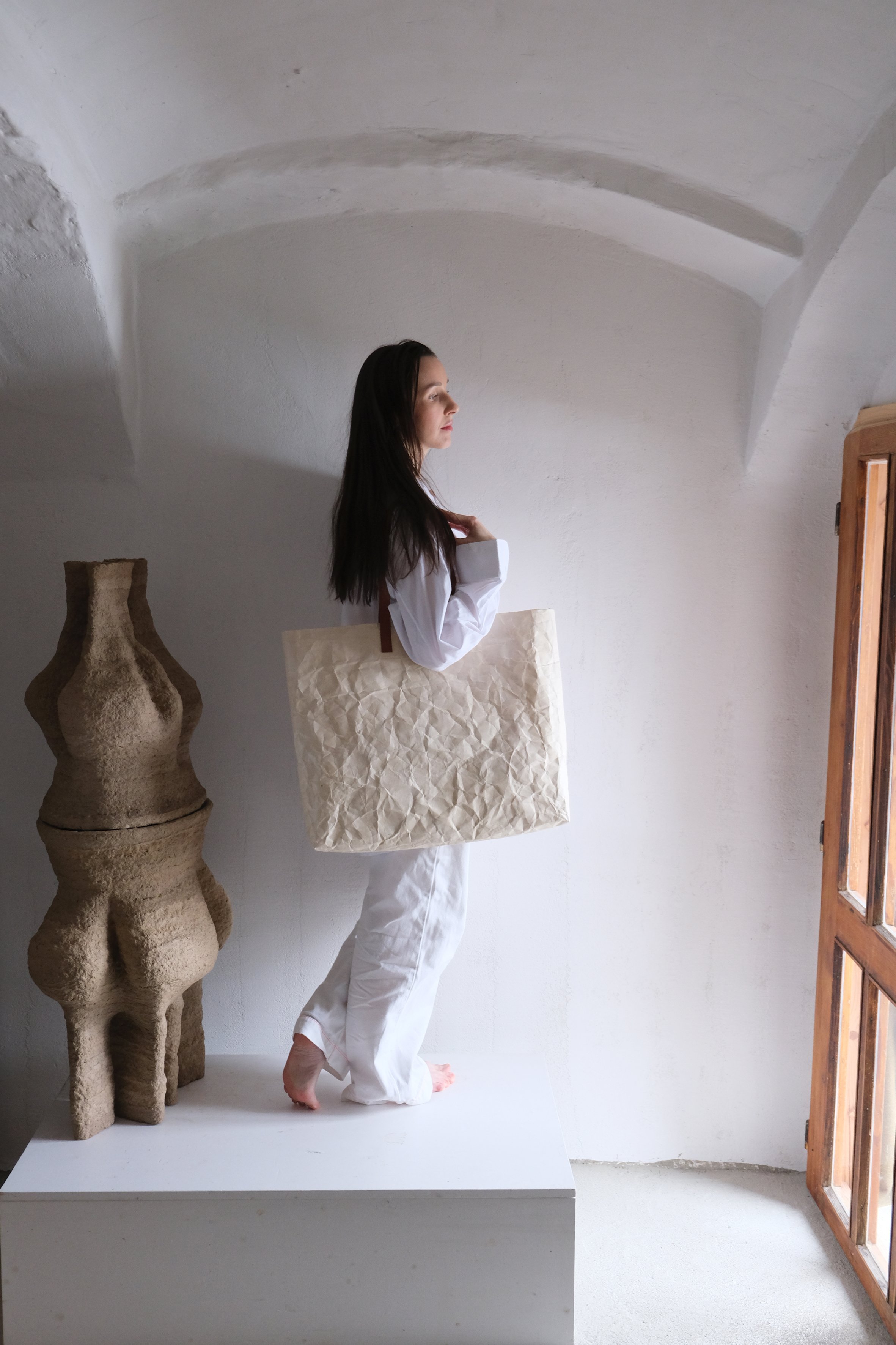 ATLAS Washi Paper Large Wide Tote Bag - Hatano Wataru Collaboration