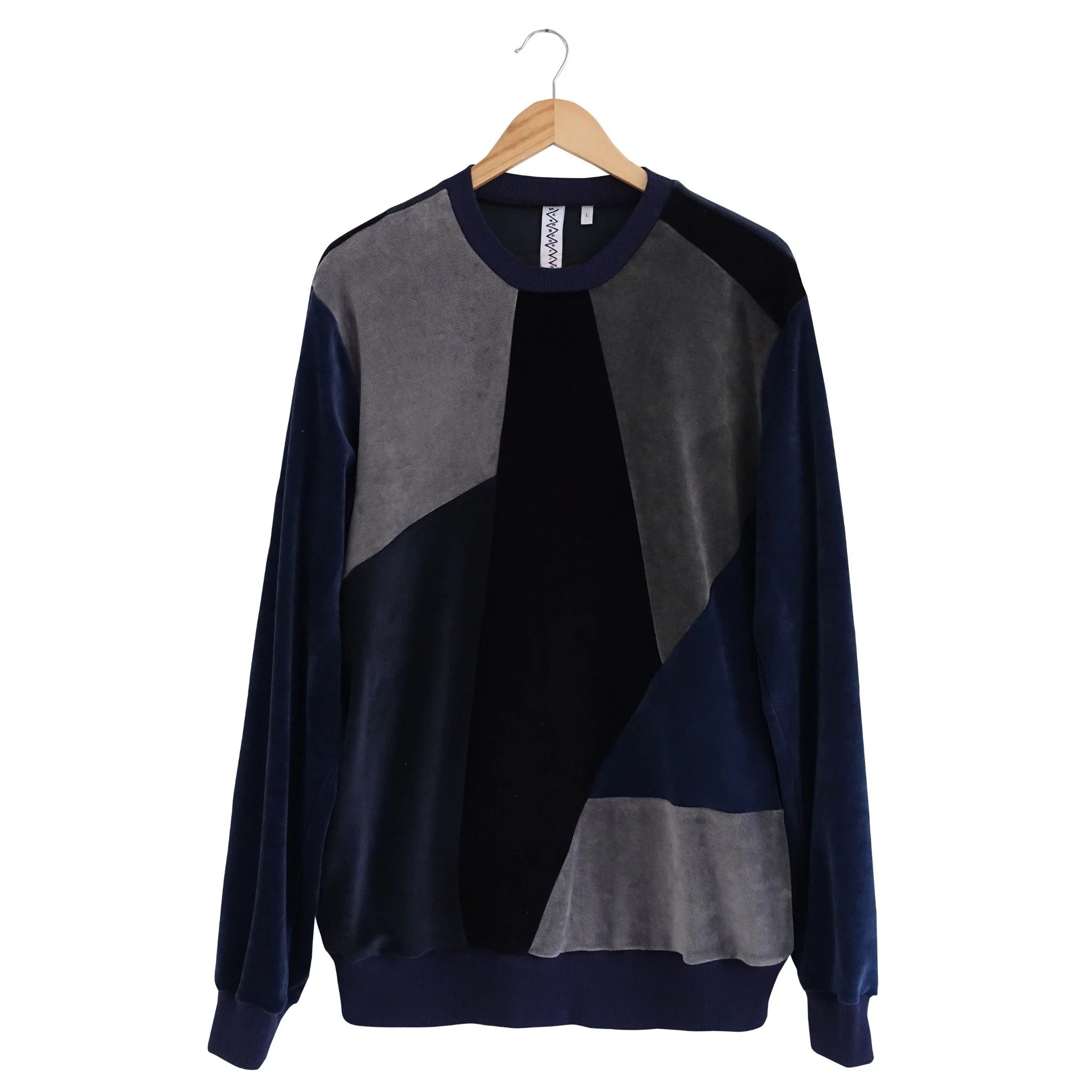 CROOKED - Designers Patchwork Sweatshirt (デザイナーズ パッチワーク スウェットシャツ) (Copy)