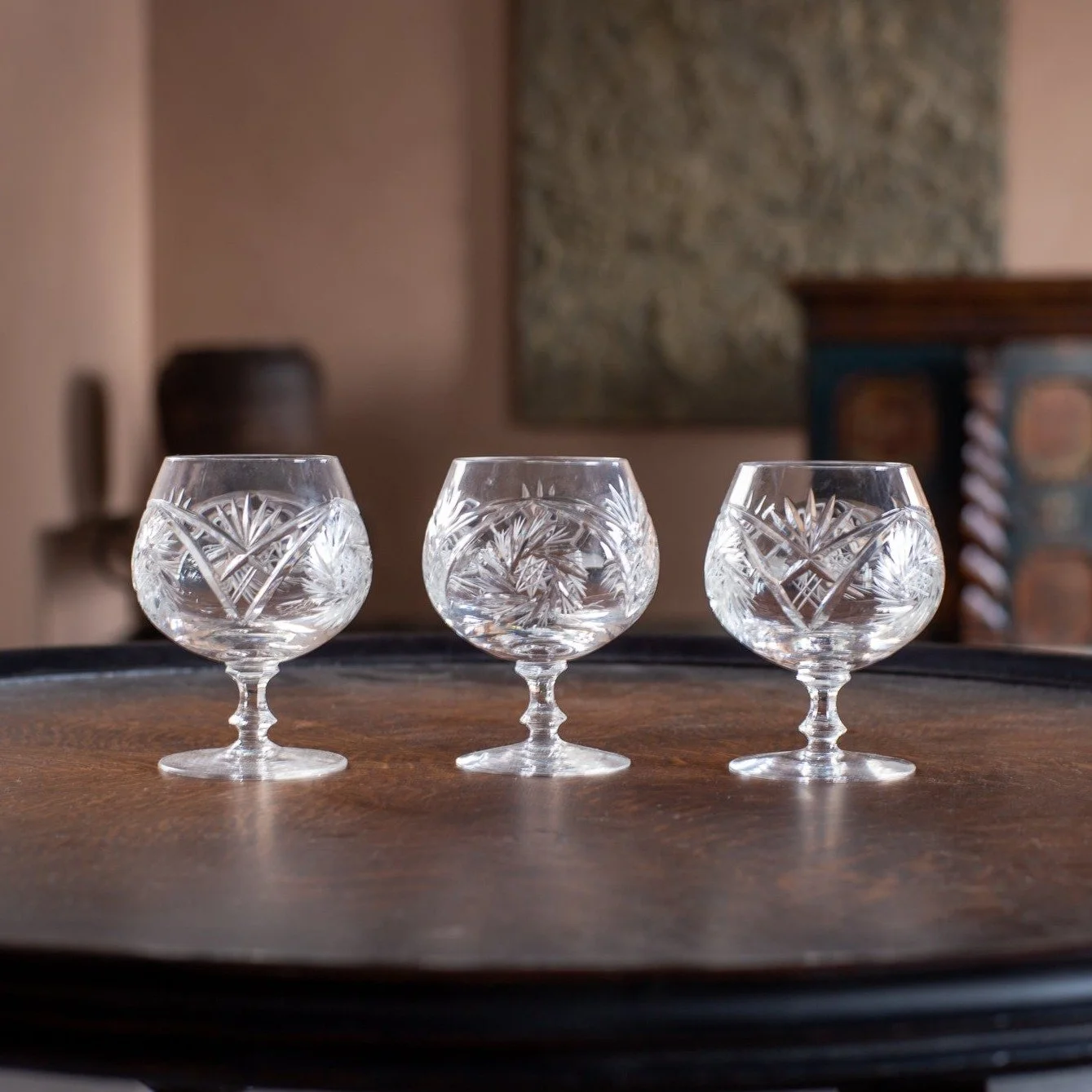 Hand-Cut Crystal Glass - Set of 3 (ハンドカット クリスタルグラス 3客セット)