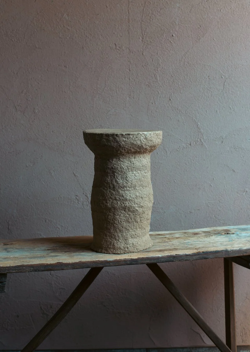 ADOBE Stool no.1 Handmade Paper Pulp Functional Sculpture
