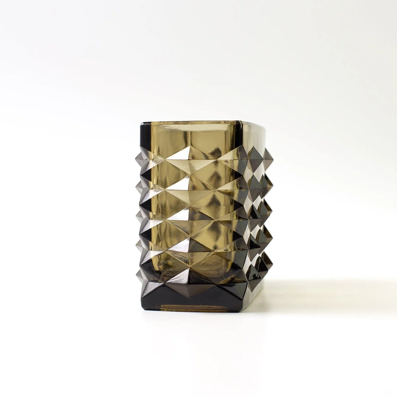 Rhombus Pattern Glass Vase (ロンバス パターン ガラス ベース)