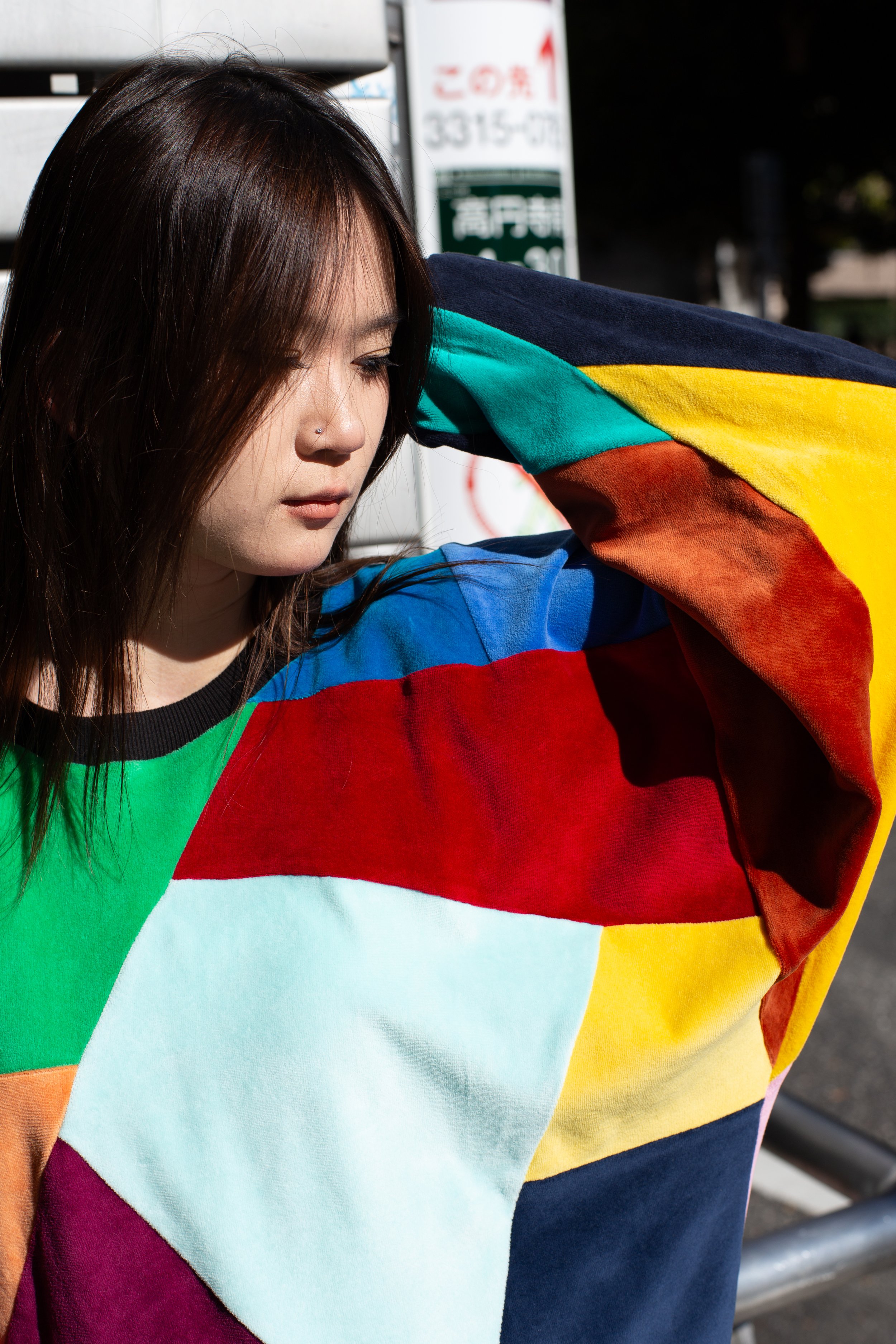 SUPER COLOUR DRESS (BIG PIECES) - Designers Patchwork Dress (デザイナーズ パッチワーク ドレス)