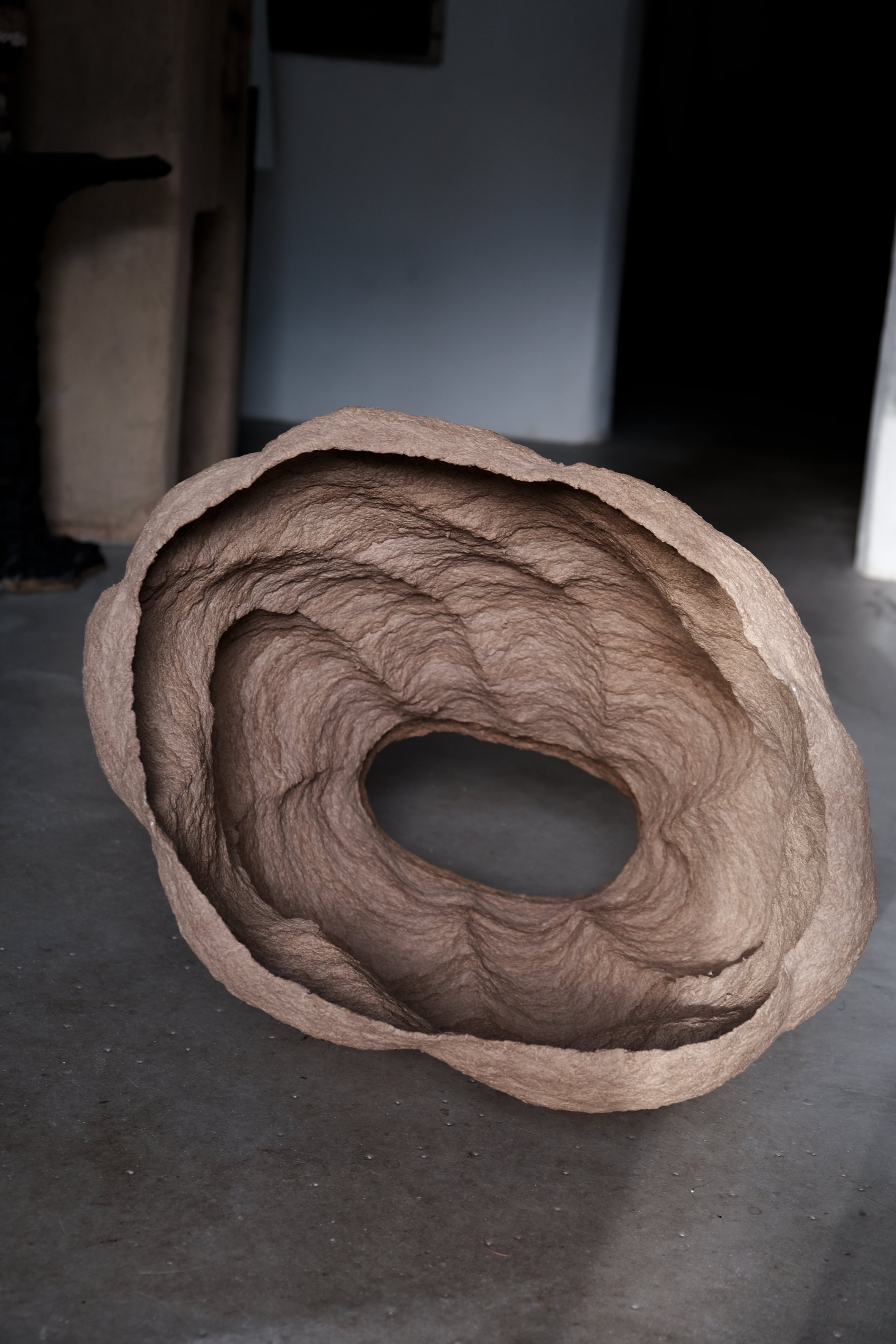 ADOBE large no.1 - Undulating Paper Pulp Sculpture