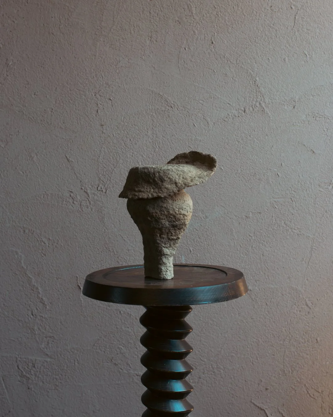 ADOBE small no.2 - Minimal Organic Paper Pulp Sculpture