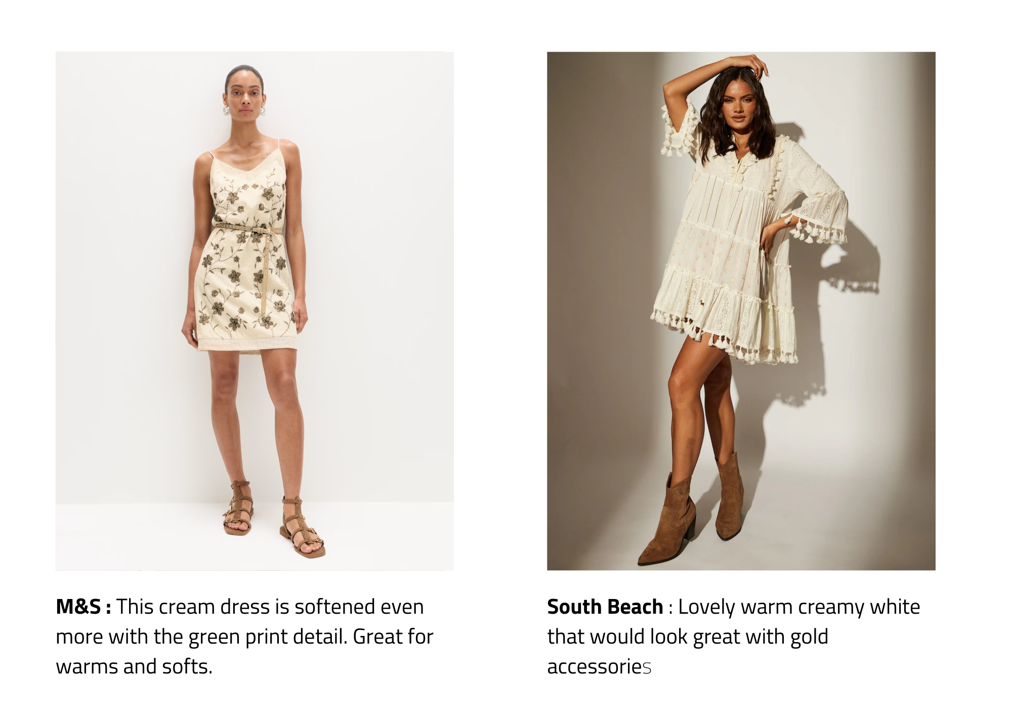 White summer dress at M&S and South Beach