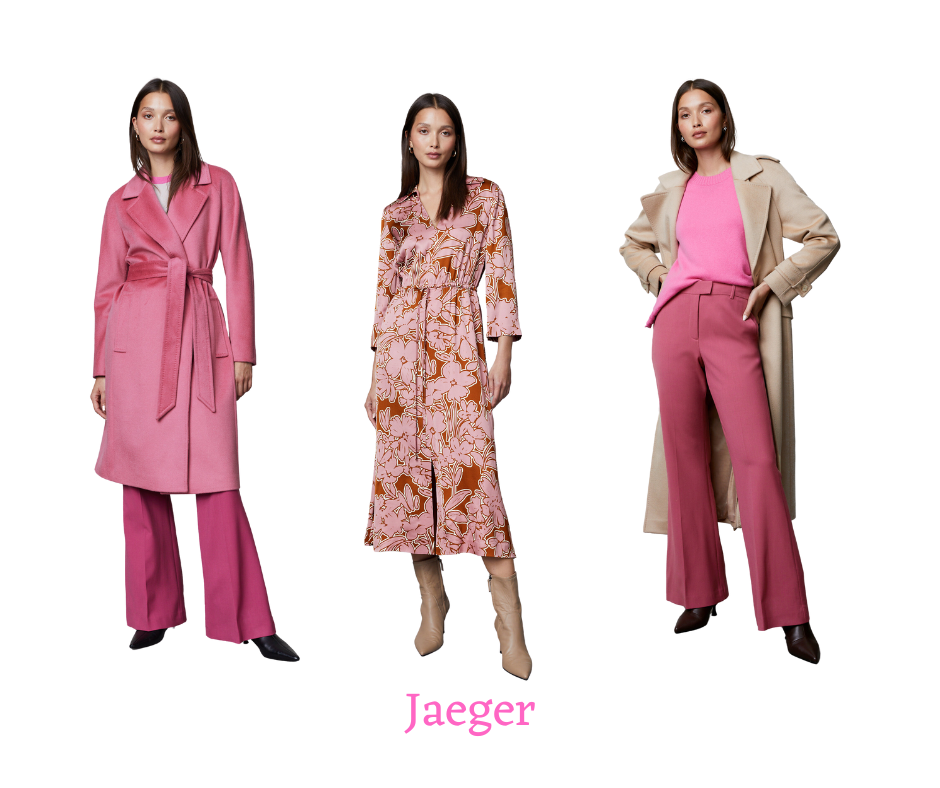 Pink clothes at  Jaeger M&S 2023