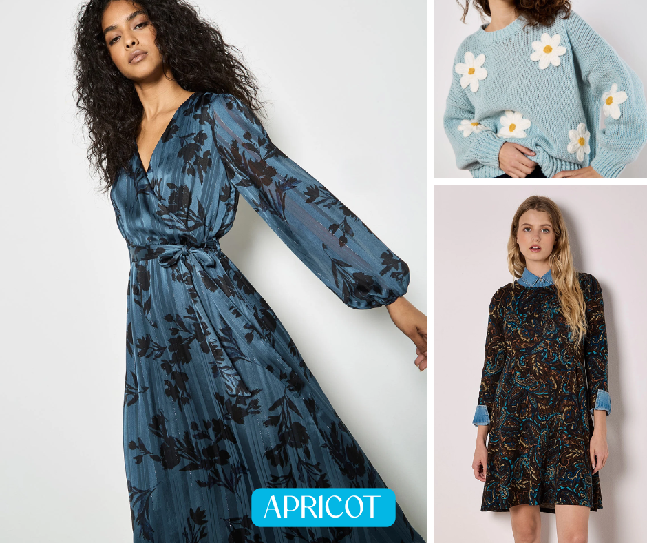 blue clothes in Apricot