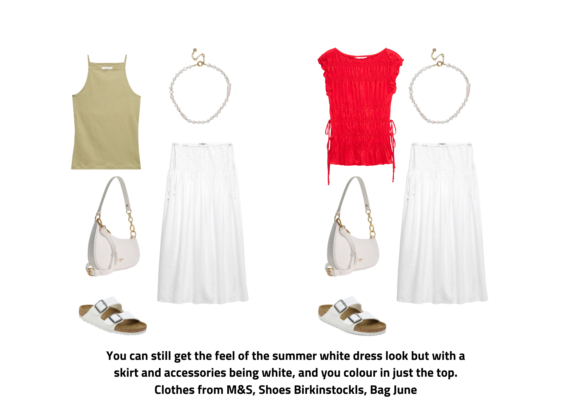 Summer outfit styled using M&S website