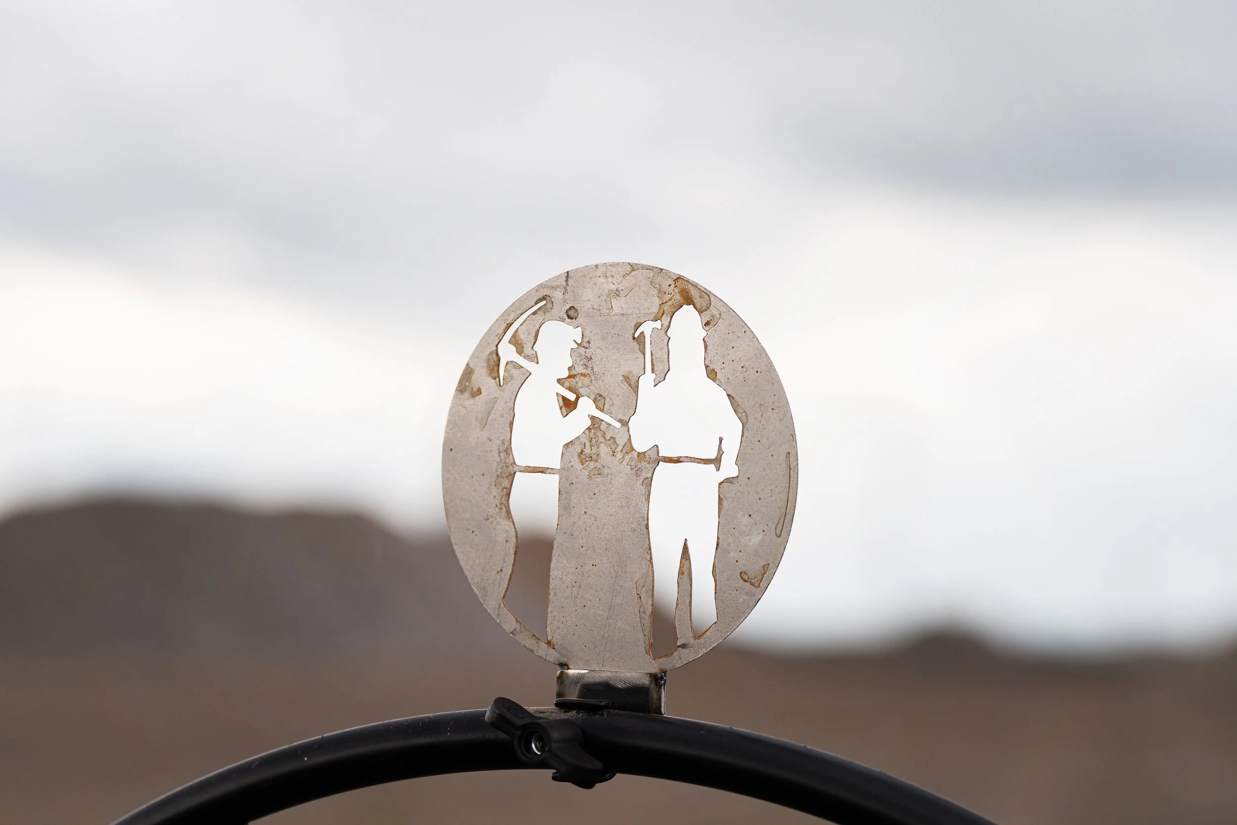 Gong Stand Designs by welding students from Redcar &amp; Cleveland College 