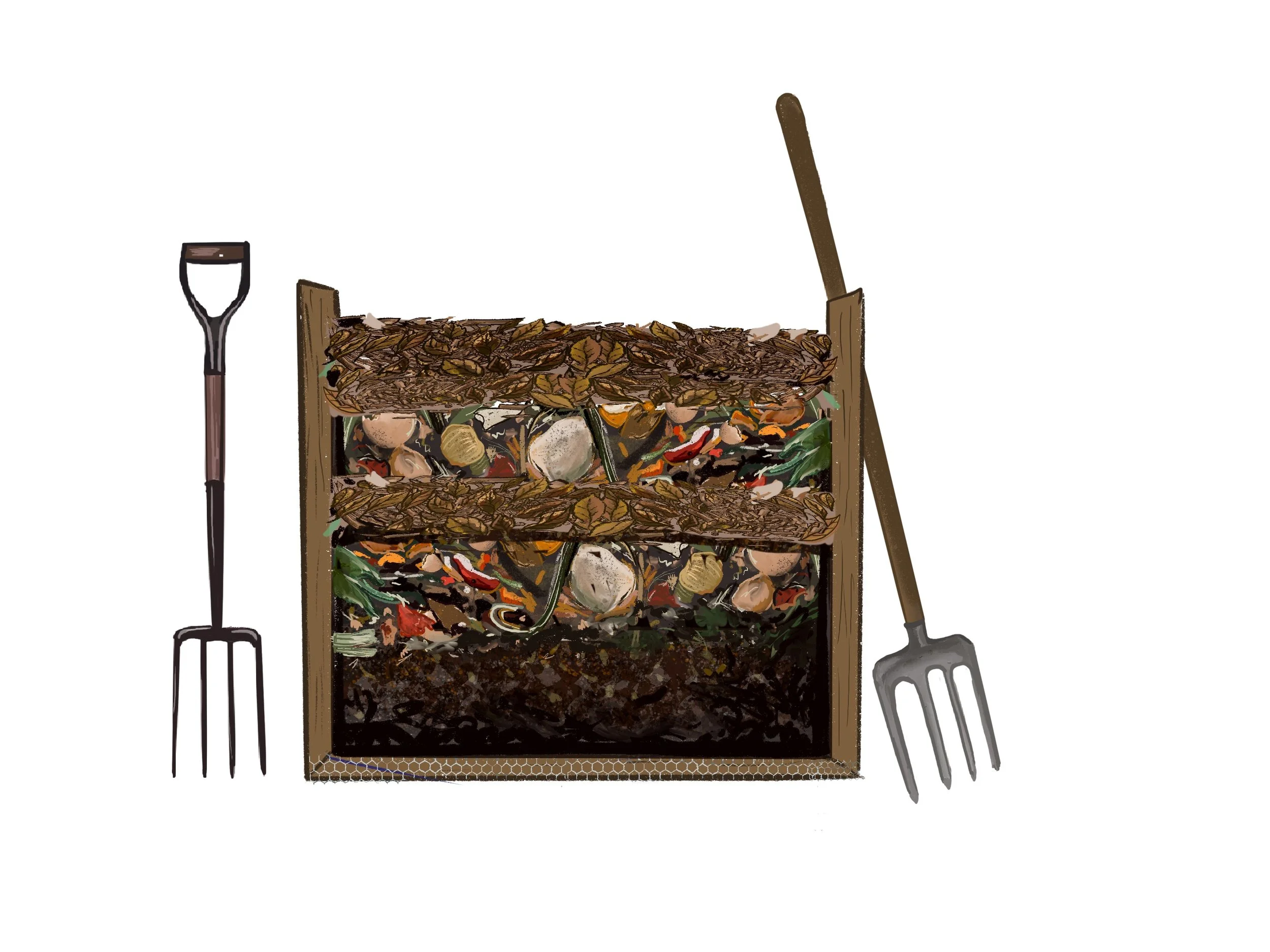 Compost layers illustration