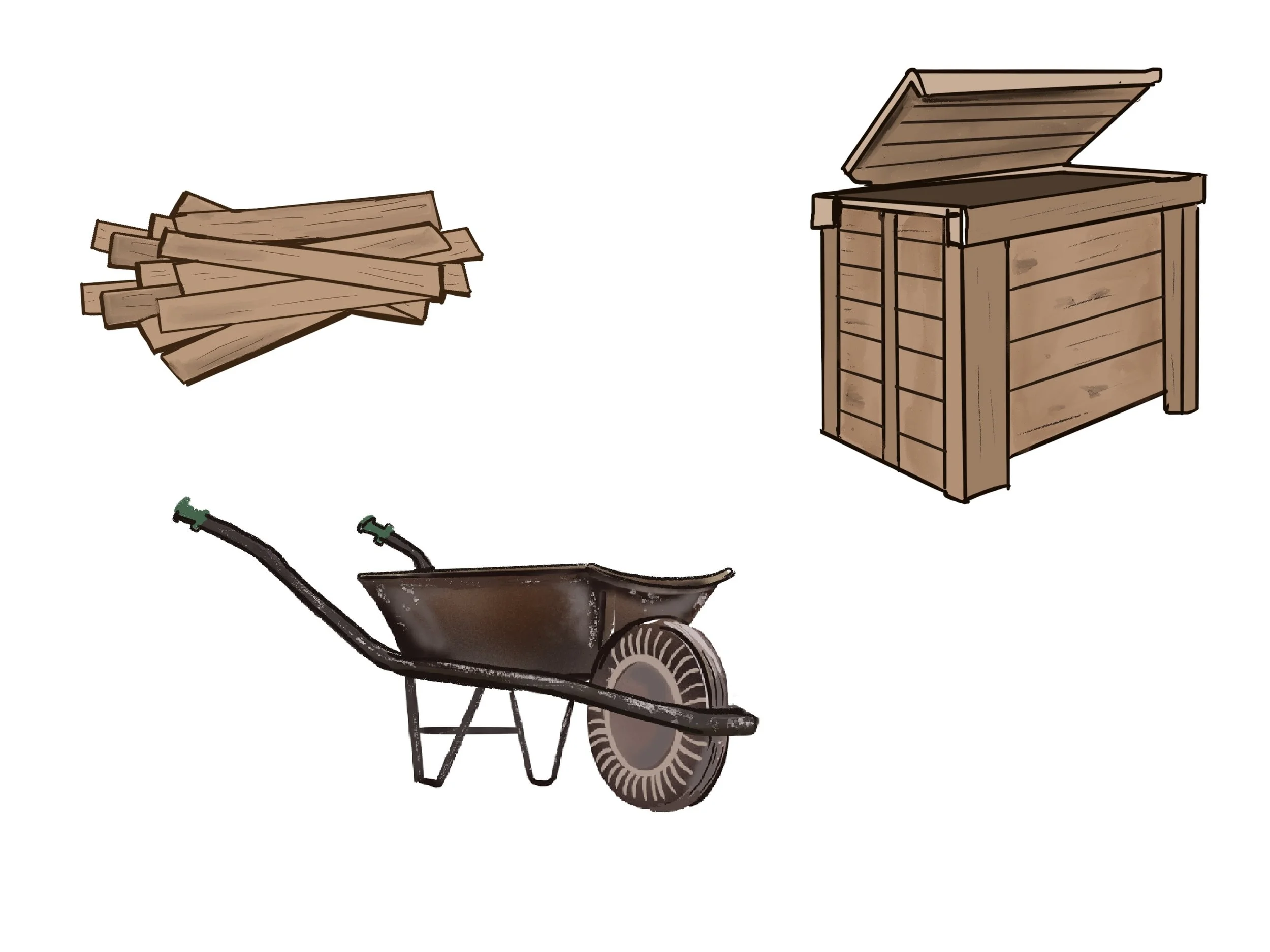 Tool and materials illustration
