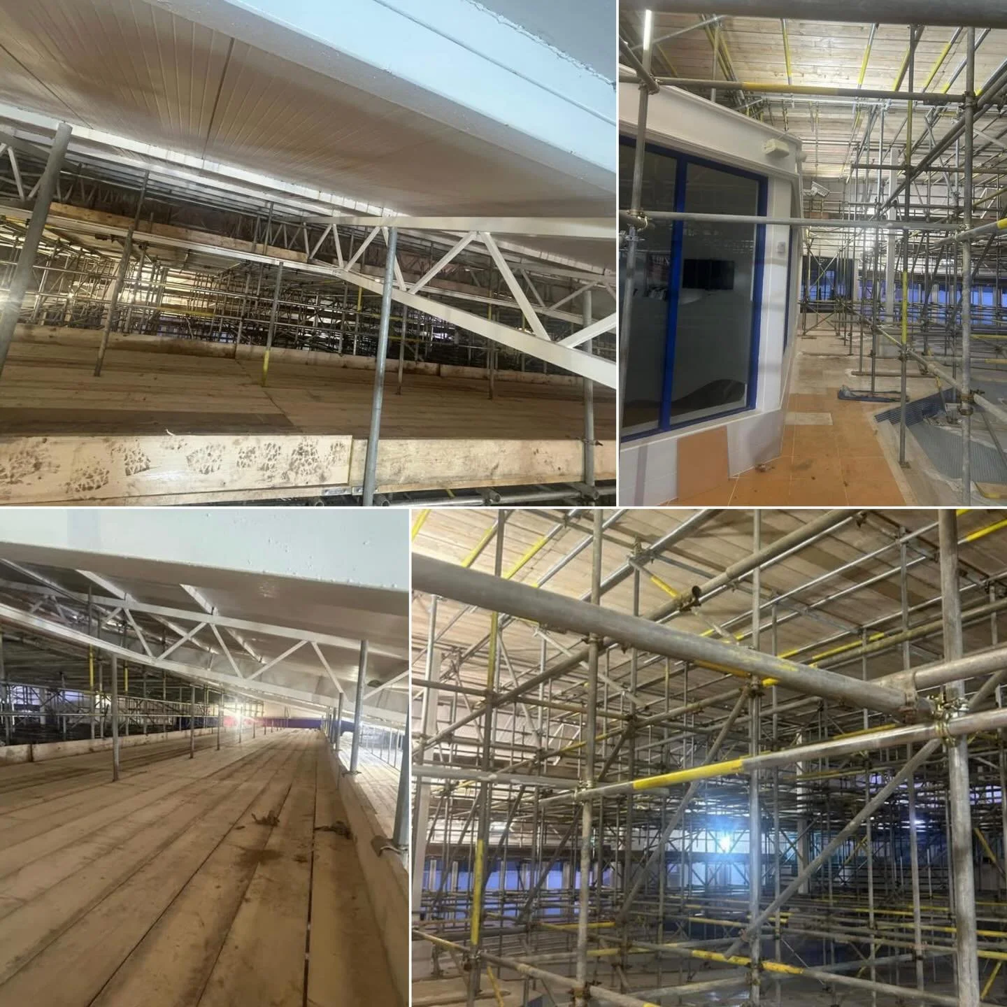 Haven Primrose Valley Swimming Pool📍🏊🏼&zwj;♂️
Stepped general purpose birdcage scaffolding for inspection of Purlins for @greystonepropertysolutionsltd