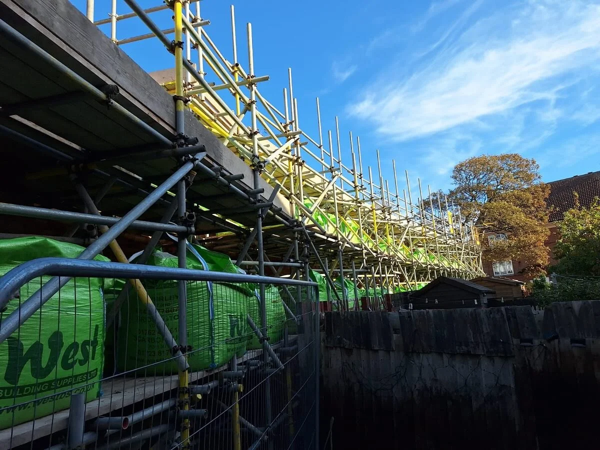 Design scaffold facade support &amp; access scaffold for wall repair work at Maria&rsquo;s Court, Scarborough for Helm Restoration 👏🏻♾️