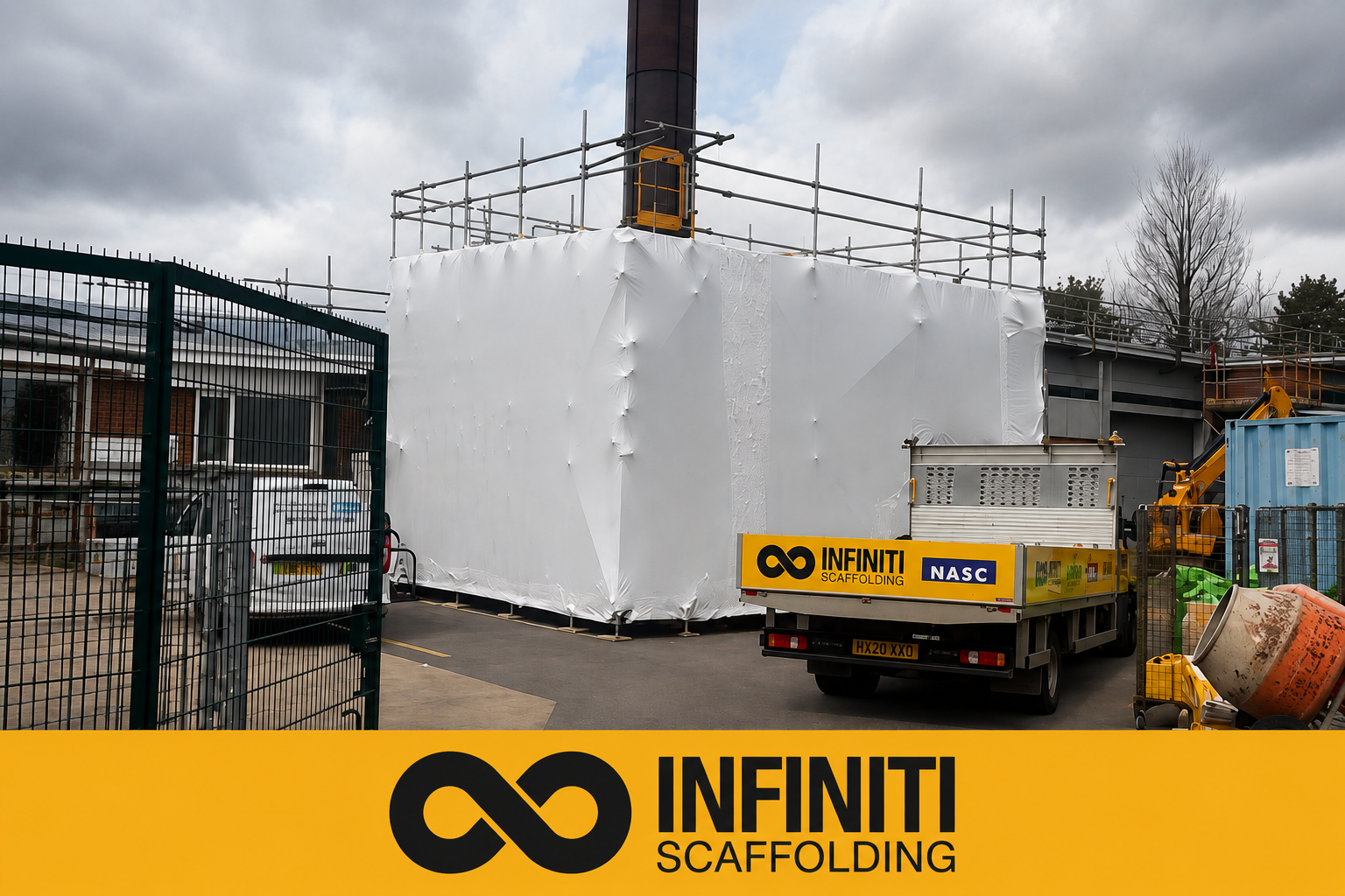 Scaffold Design &amp; Shrink Wrap Project at Scarborough Hospital
