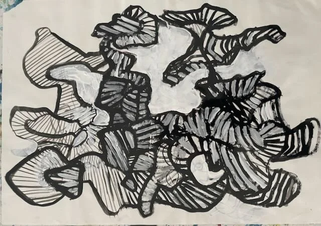 Fractured Grid2 07, ink on paper,  Georgina Read
