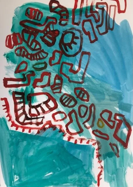 Syntax 07, acrylic on paper, Georgina Read