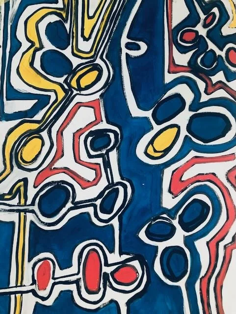 Digital Vectors 14,  29x42cm, gouache on paper, Georgina Read