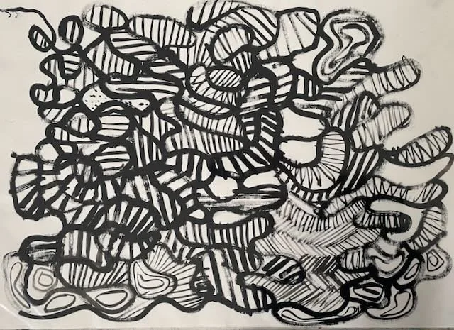 Fractured Grid2 03, ink on paper, Georgina Read