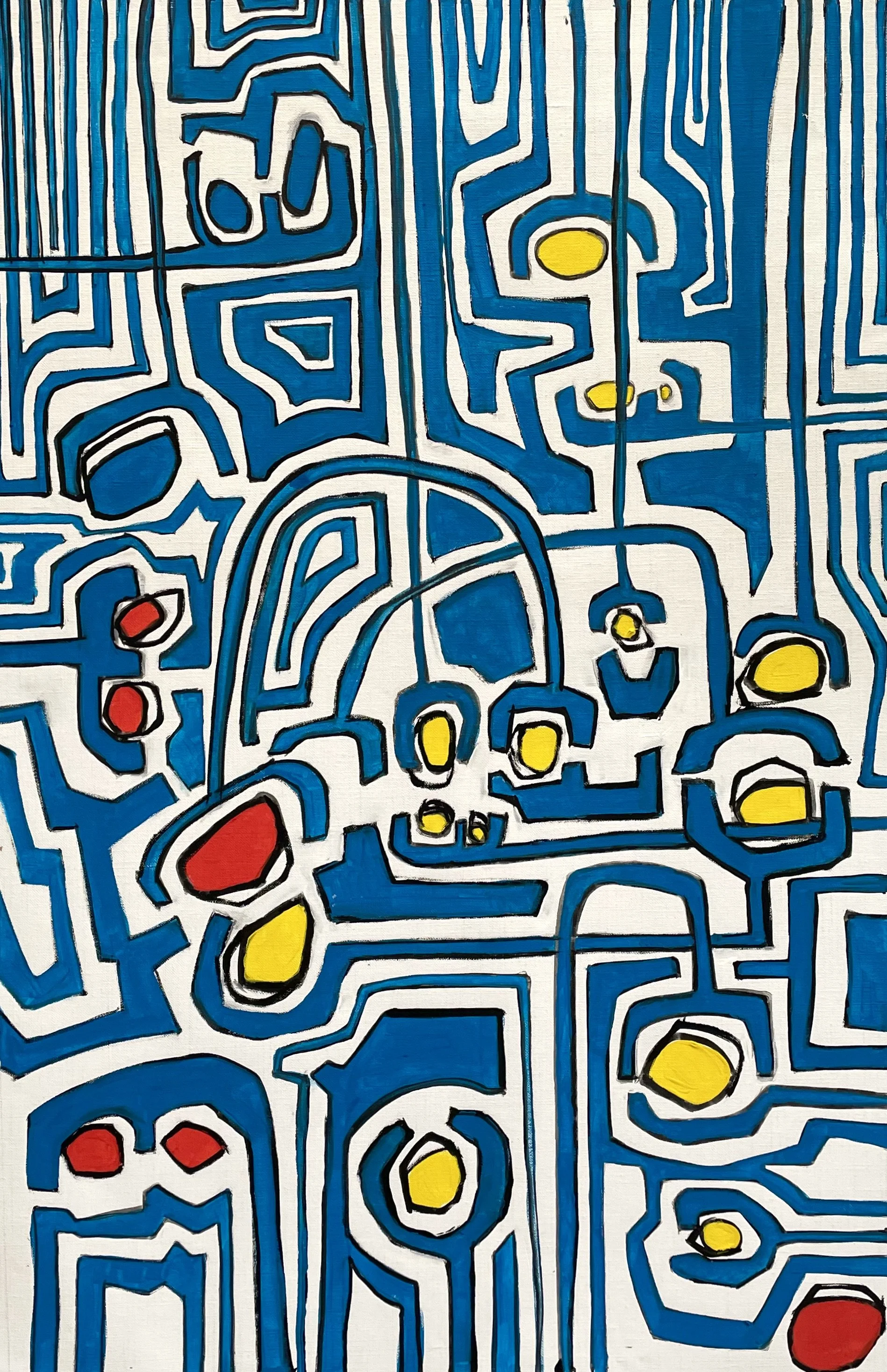 Digital Vectors 03, 100x70cm, acrylic on paper, Georgina Read