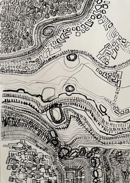 Fractured Grid2 03, ink on paper, Georgina Read