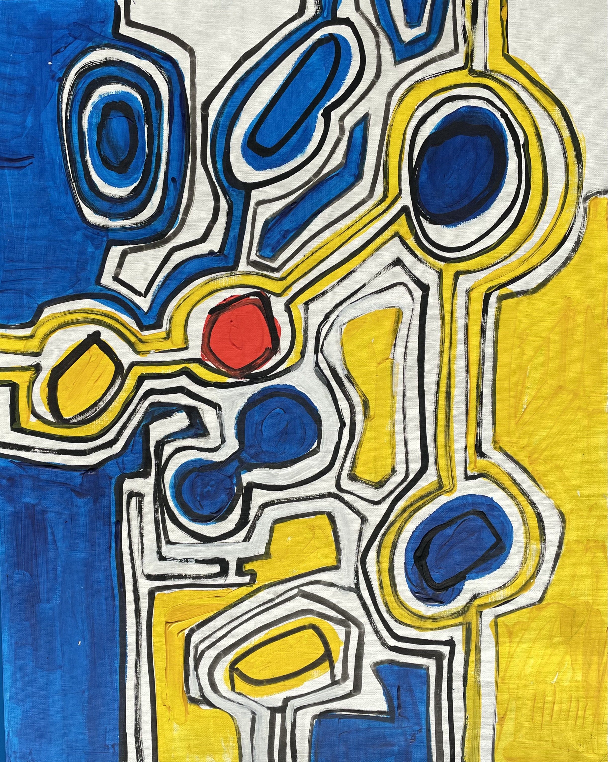 Digital Vectors 04,  29x42cm, gouache on paper, Georgina Read