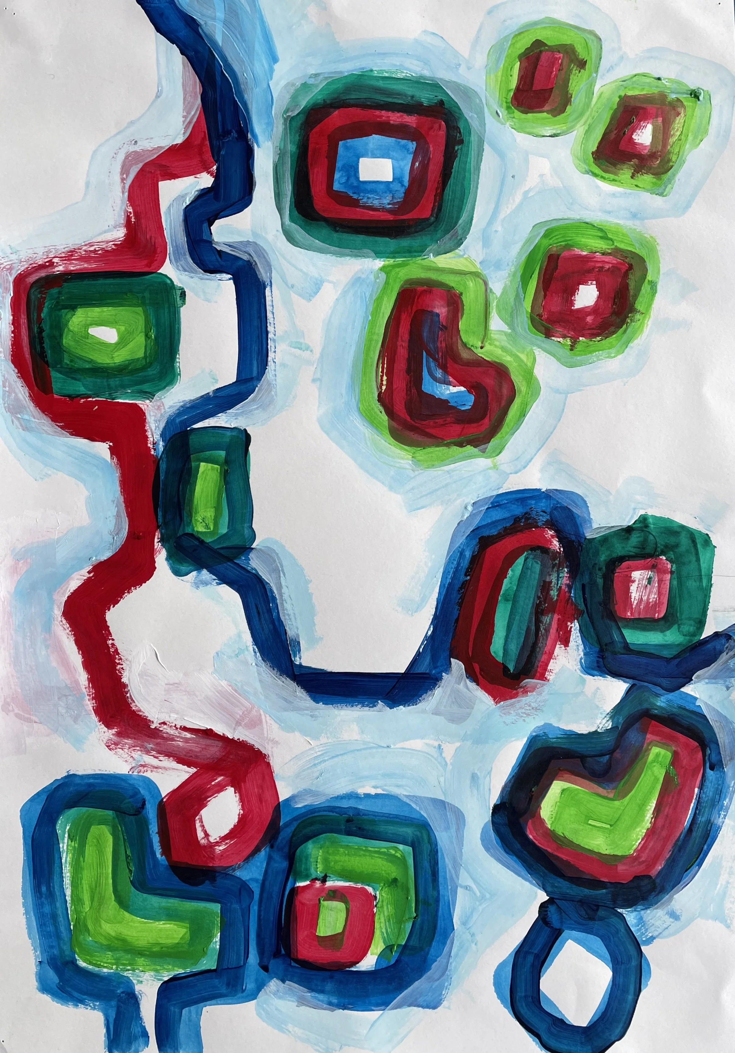 SS 20 acrylic on paper 100 x 70cm 38 x 28 in