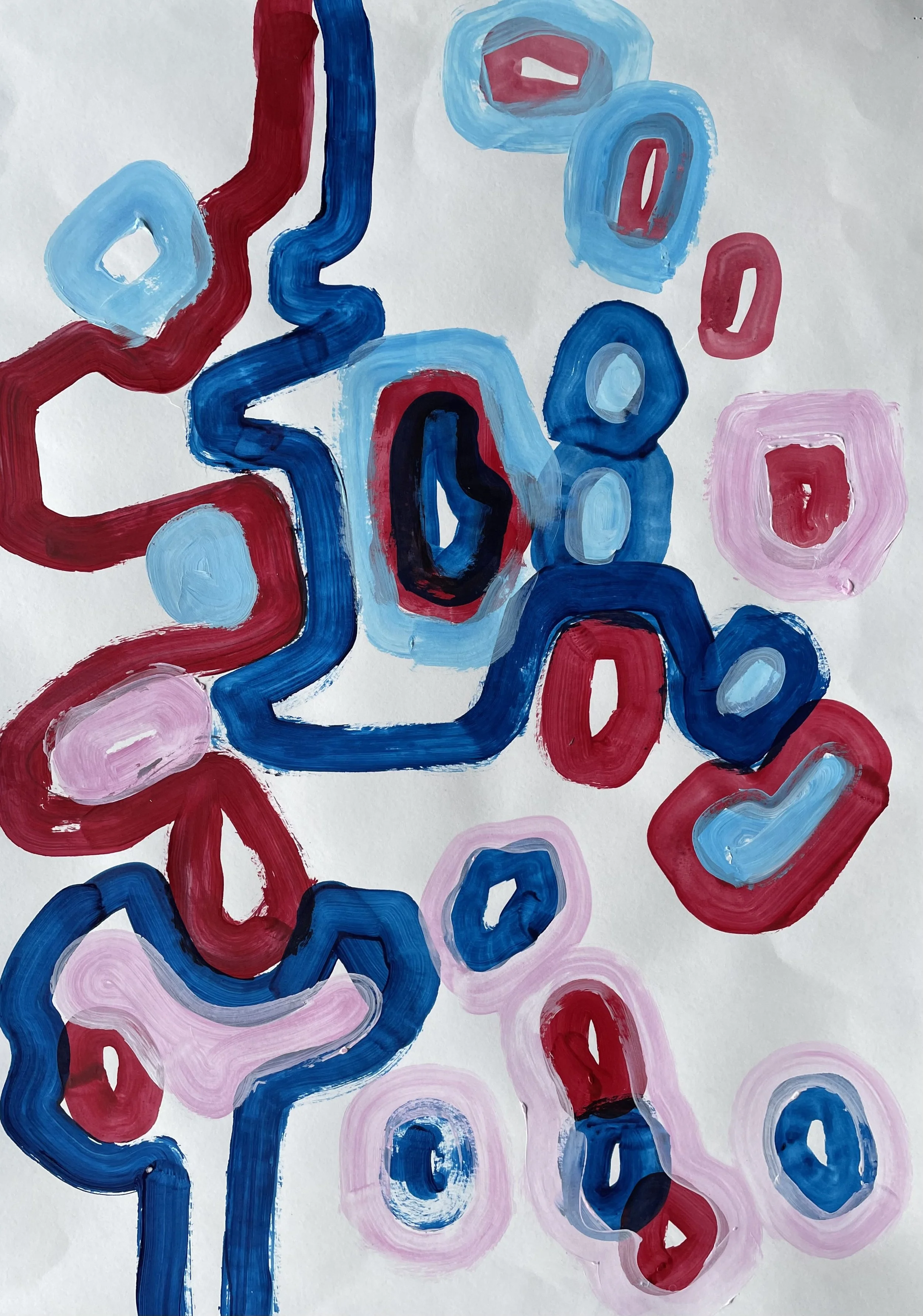 SS 21 acrylic on paper 100 x 70cm 38 x 28 in