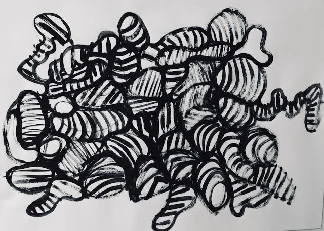 Fractured Grid2  16, ink on paper, Georgina Read
