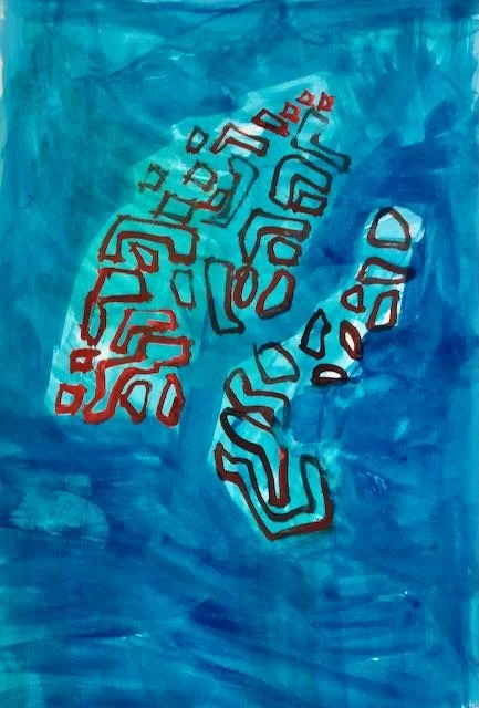 Syntax 03, acrylic on paper, Georgina Read