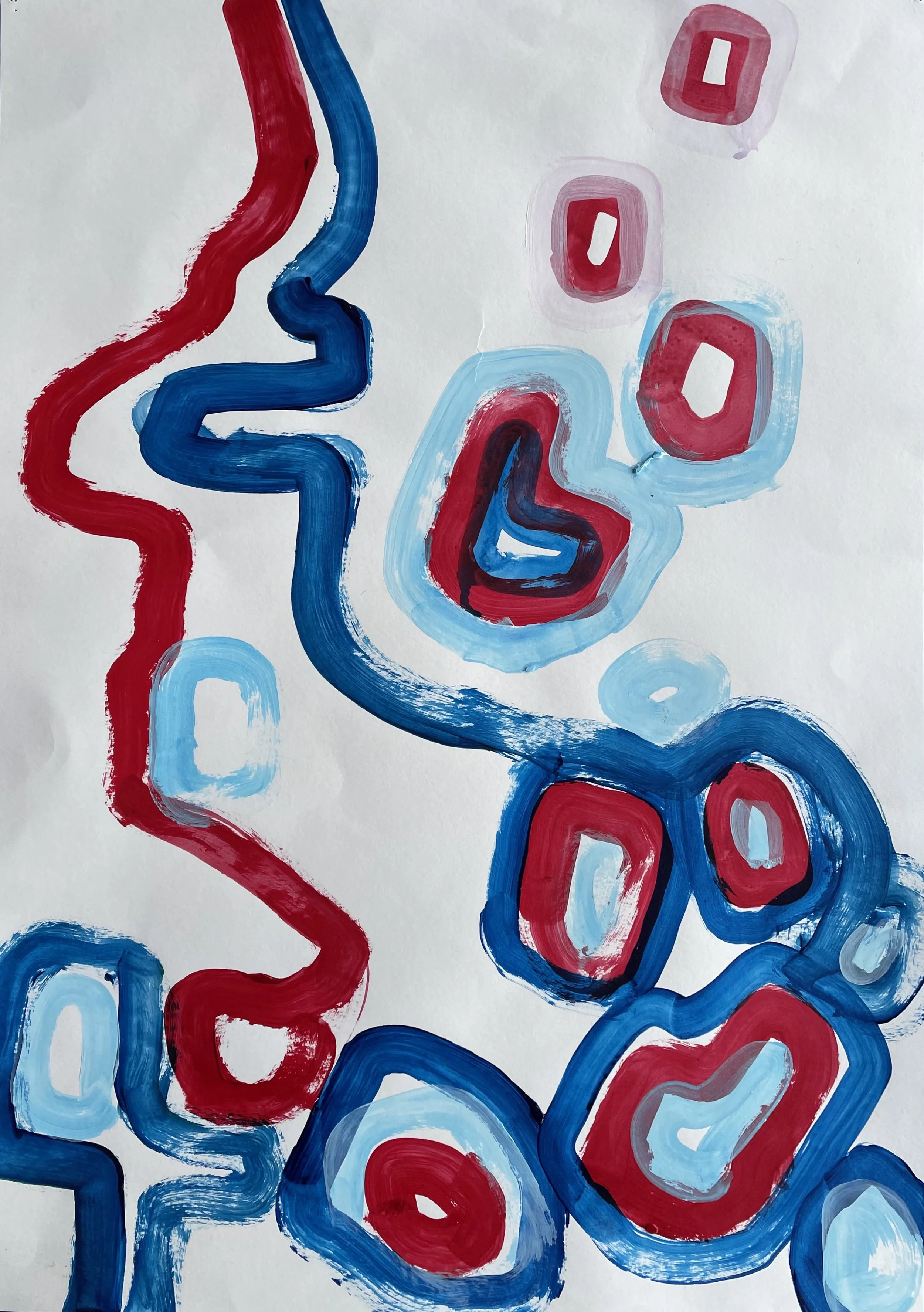 SS 19 acrylic on paper 100 x 70cm 38 x 28 in