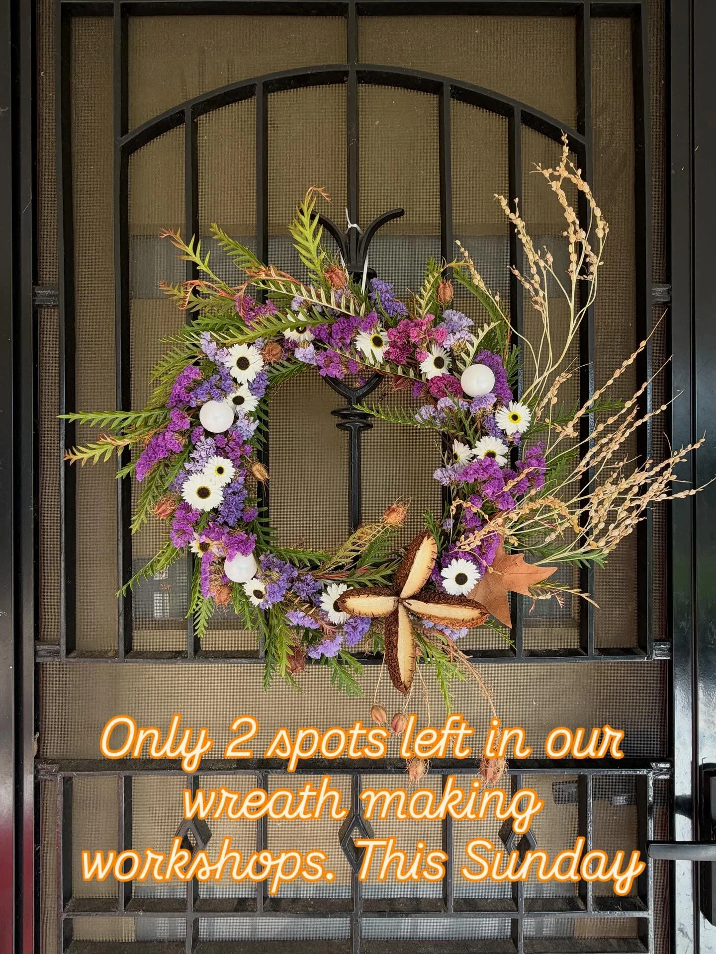 We have just 2 places left in our dried flower wreath making workshops. They are in this Sunday&rsquo;s sunset workshop. If you&rsquo;ve been thinking about coming now is the time to book. Link in bio or via our website. CURLEWRIDGE.com.au