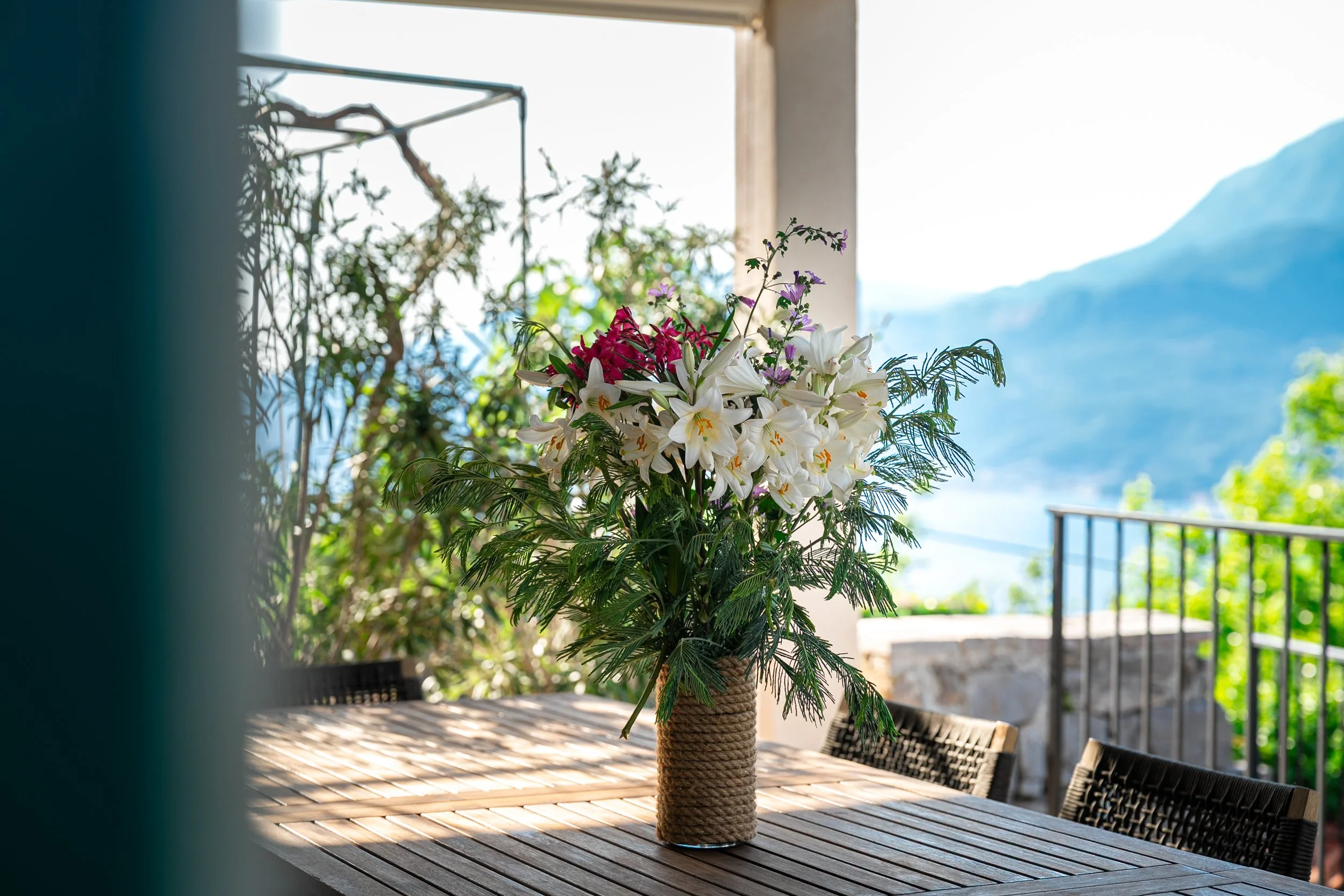 Flowers on terrace
