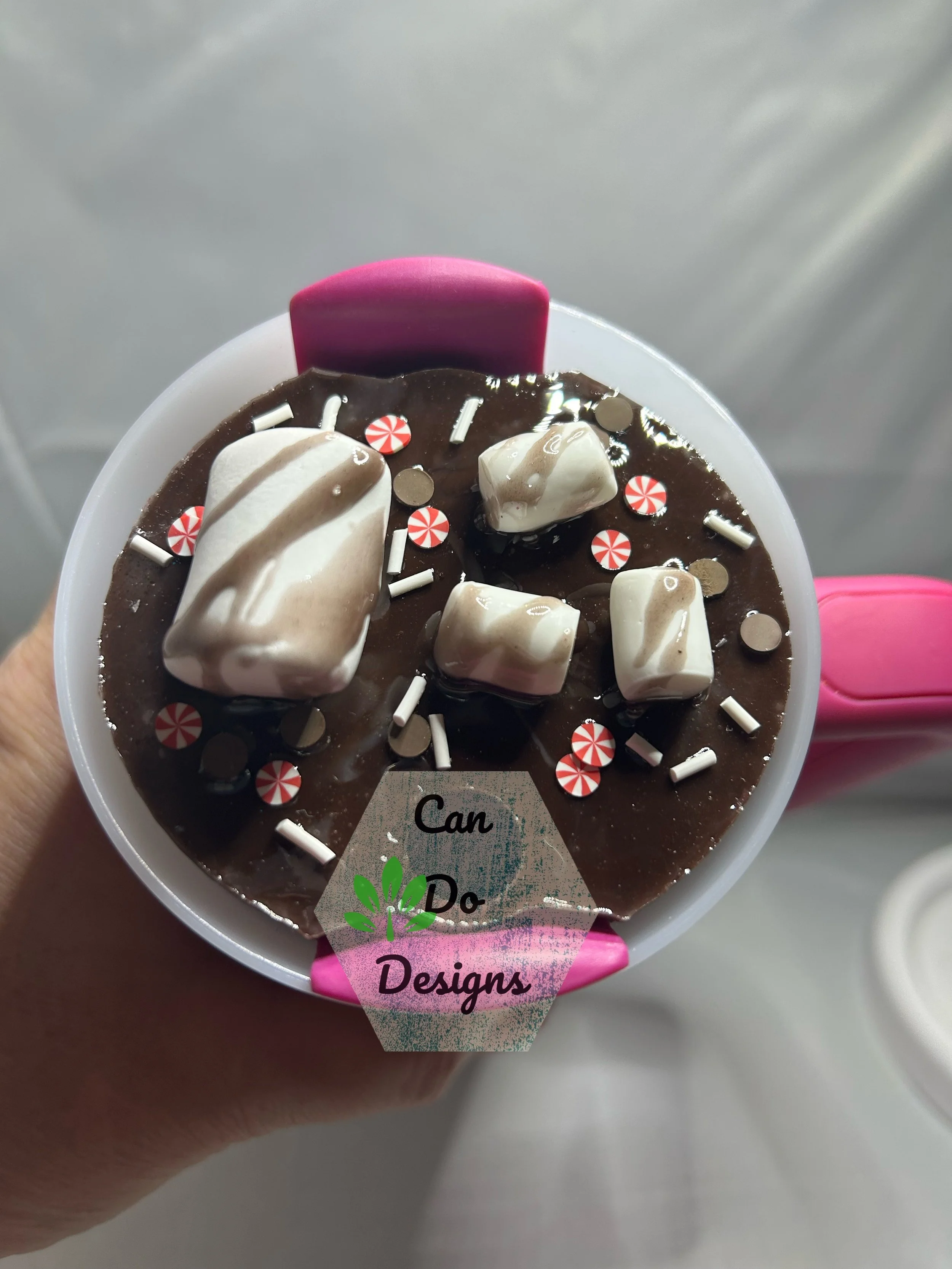Hot Chocolate Marshmallow topper for 40oz or 20/30oz Quencher Tumbler lid H2.0