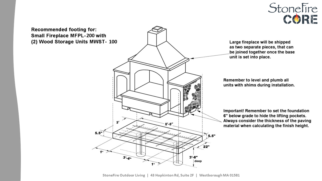 Small Fireplace &amp; Wood Boxes