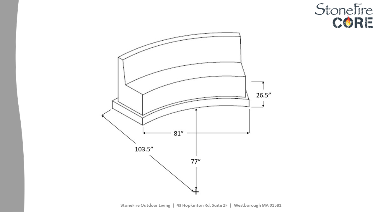 Wall with Back Radius