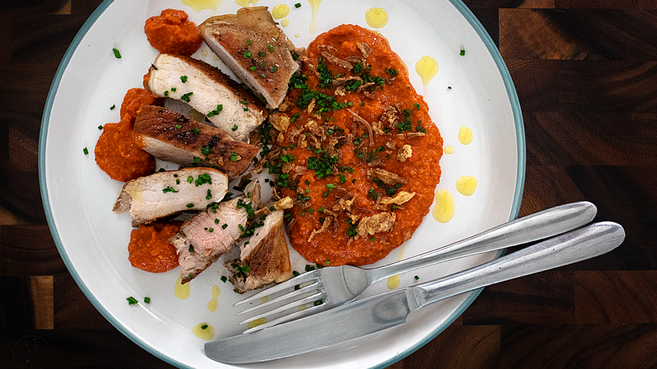 Pork Chop & Romesco Sauce