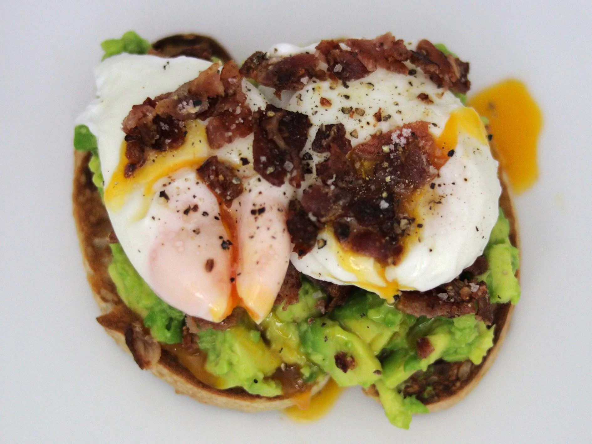 Avocado, Bacon & poached Egg Sourdough