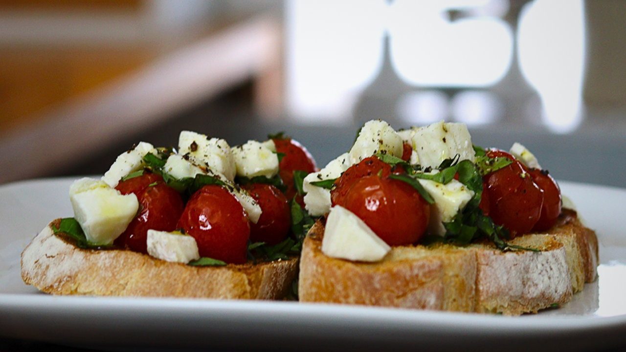 Confit Tomato & Goats Cheese Toast