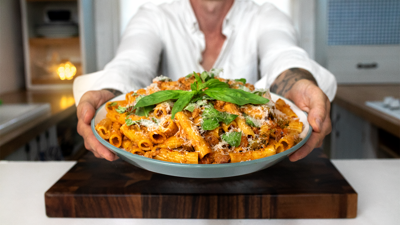 Sausage & Pepper Tortaglioni