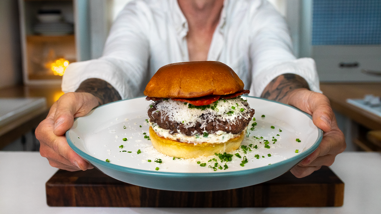 Pepperoni & Mascarpone Burger