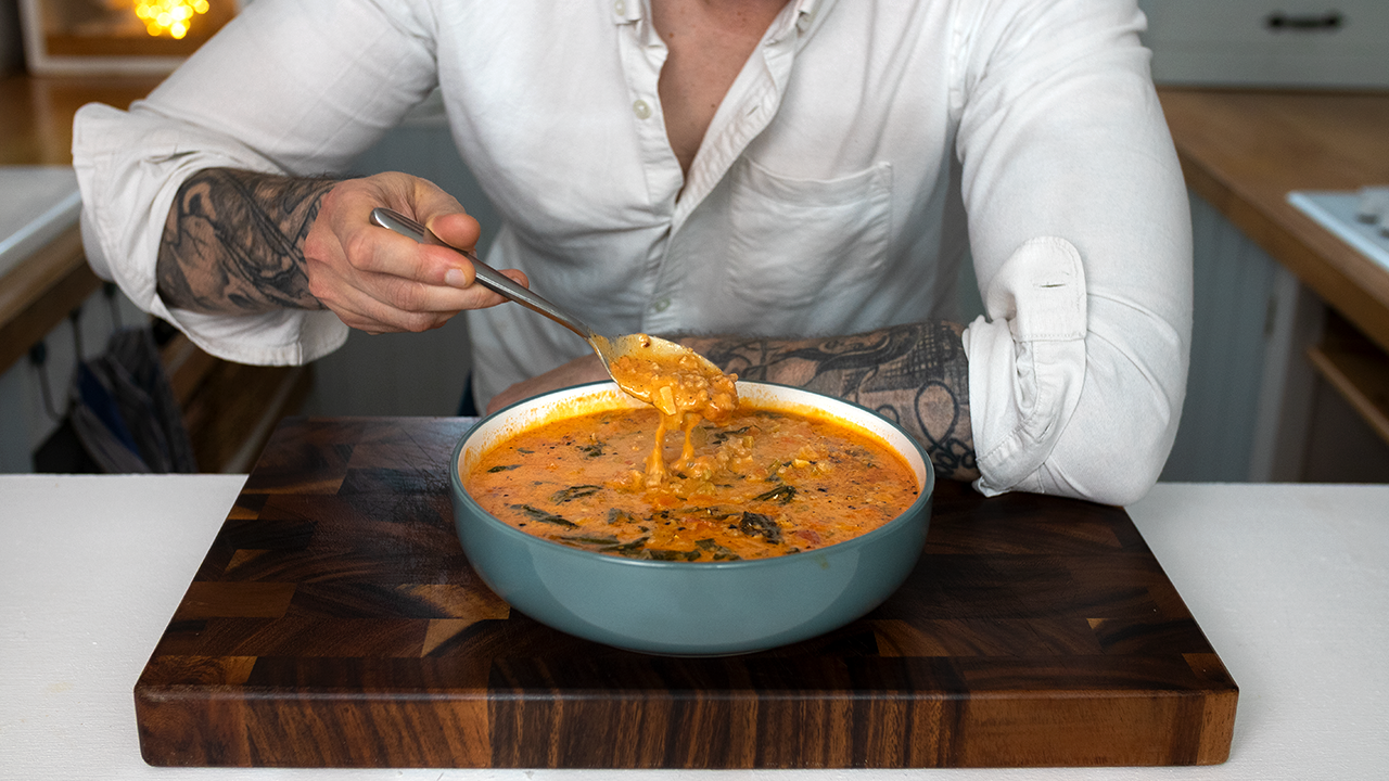 Sausage & Parmesan Soup