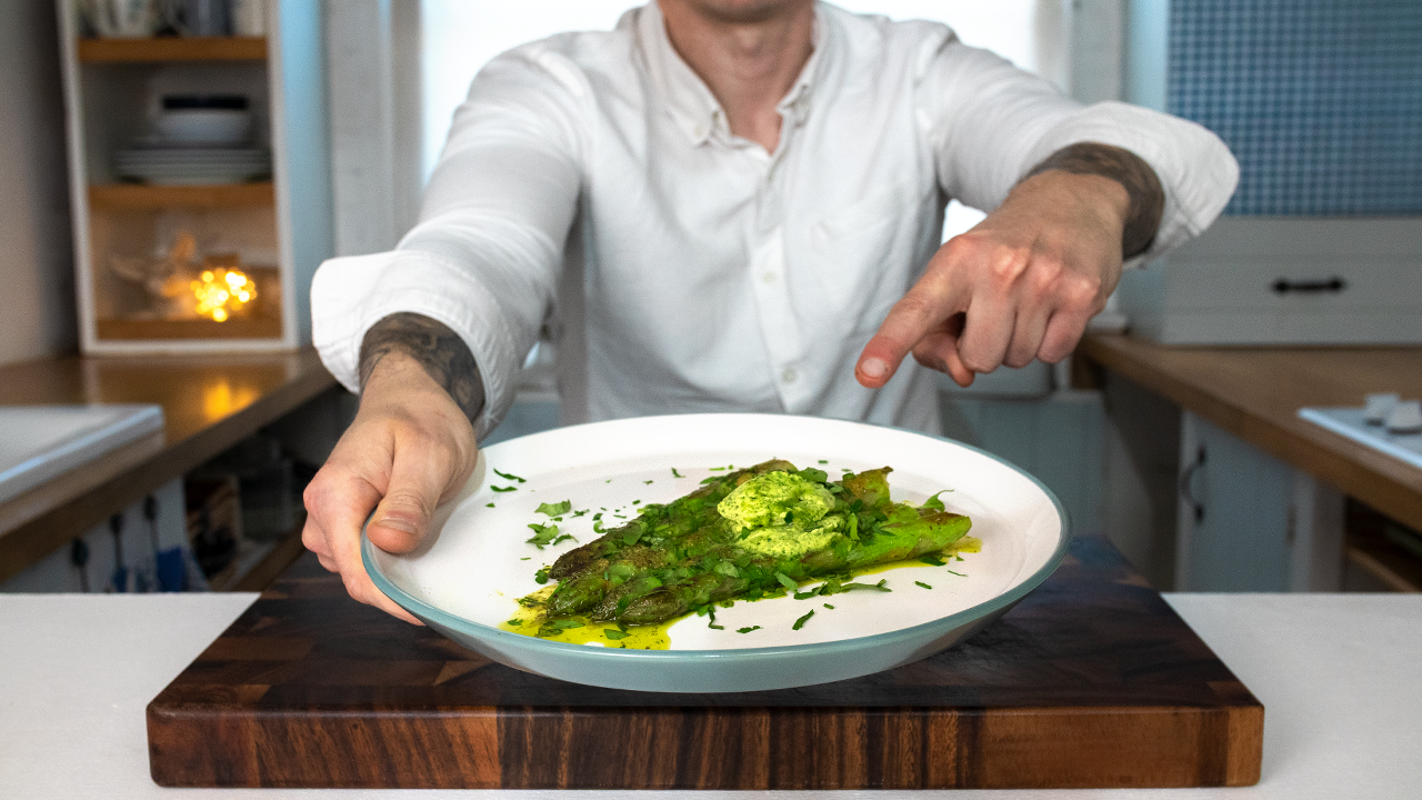 Asparagus with Garlic & Herb Butter